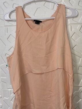 Theory Peach Sleeveless Chiffon Top